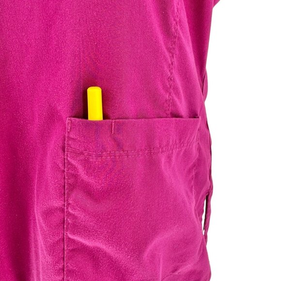 Grey's Anatomy by Barco Women's Scrub Tops XL Burgundy Style 41460 Medical - Picture 4 of 10